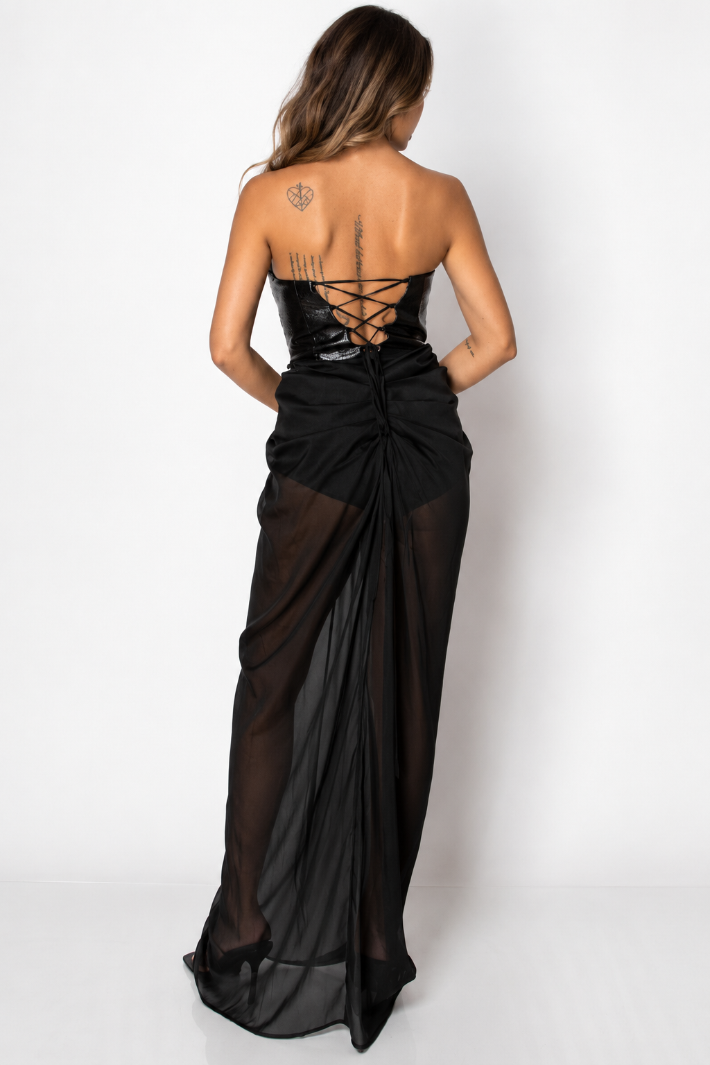 Midnight Muse Corset Maxi Dress
